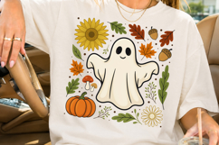 Cute Fall Ghost Sublimation, Autumn Harvest PNG Product Image 3