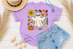 Cute Fall Ghost Sublimation, Autumn Harvest PNG Product Image 4