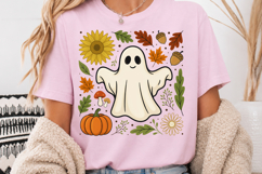 Cute Fall Ghost Sublimation, Autumn Harvest PNG Product Image 5