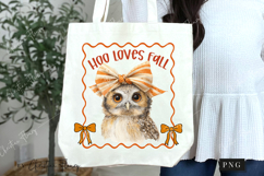 Cute Fall Hoo Loves Fall PNG Product Image 5