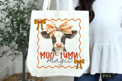 Cute Fall Moo-tumn Magic Cow PNG Product Image 5