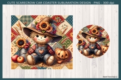 Fall Scarecrow 20oz Straight Tumbler Wrap #2, Car Coaster Product Image 2