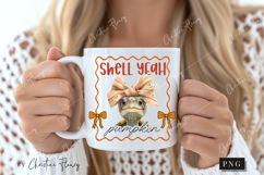 Cute Fall Shell Yeah Pumpkin PNG Product Image 2