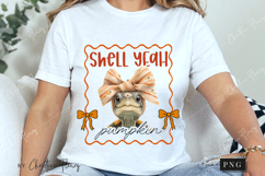 Cute Fall Shell Yeah Pumpkin PNG Product Image 3