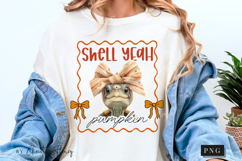 Cute Fall Shell Yeah Pumpkin PNG Product Image 5