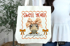 Cute Fall Shell Yeah Pumpkin PNG Product Image 4