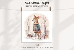 watercolor fantasy Baby Deer, fairy tales clipart, sublimation nursery wall art, cute children Cute Fantasy Baby Deer Clipart PNG Scrapbooking Nursery Art Image Watercolor Transparent Print illustration designs sublimation kids Fairy Tale Children's book