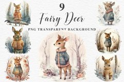 watercolor fantasy Baby Deer, fairy tales clipart, sublimation nursery wall art, cute children Cute Fantasy Baby Deer Clipart PNG Scrapbooking Nursery Art Image Watercolor Transparent Print illustration designs sublimation kids Fairy Tale Children's book