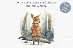 Cute Fantasy Baby Deer Clipart PNG Scrapbooking Nursery Art Image Watercolor Transparent Print illustration designs sublimation kids Fairy Tale Children&#039;s book watercolor fantasy Baby Deer, fairy tales clipart, sublimation nursery wall art, cute children 