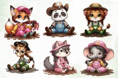 Cute Farm Animals Sublimation Clipart Product Image 2