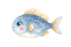 Cute Fish Png| Cute Mermaid Png Product Image 1