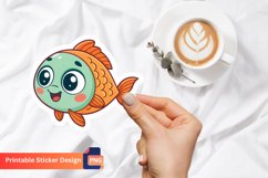 Cute Fish Sticker, Colorful Fish Decals, Cute Fish Wall Art Product Image 1