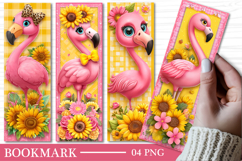 Cute Flamingo Bookmark Cute Bird Bookmark Sublimation Product Image 1