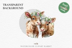Cute Floral Baby Cow Flowers Watercolor Clipart PNG Highland Transparent t-shirt designs sublimation kids printable digital nursery wall art farm animals watercolor floral baby cow png, highland cow clipart, cow couple, farm animals clip art, sublimation
