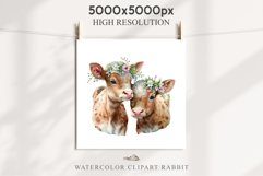 Cute Floral Baby Cow Flowers Watercolor Clipart PNG Highland Transparent t-shirt designs sublimation kids printable digital nursery wall art farm animals watercolor floral baby cow png, highland cow clipart, cow couple, farm animals clip art, sublimation