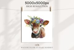 Cute Floral Baby Cow Flowers Watercolor Clipart PNG Highland Transparent t-shirt designs sublimation kids printable digital nursery wall art farm animals watercolor floral baby cow png, highland cow clipart, cow couple, farm animals clip art, sublimation