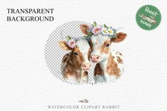 Cute Floral Baby Cow Flowers Watercolor Clipart PNG Highland Transparent t-shirt designs sublimation kids printable digital nursery wall art farm animals watercolor floral baby cow png, highland cow clipart, cow couple, farm animals clip art, sublimation