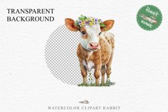 Cute Floral Baby Cow Flowers Watercolor Clipart PNG Highland Transparent t-shirt designs sublimation kids printable digital nursery wall art farm animals watercolor floral baby cow png, highland cow clipart, cow couple, farm animals clip art, sublimation
