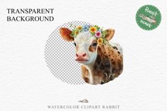 Cute Floral Baby Cow Flowers Watercolor Clipart PNG Highland Transparent t-shirt designs sublimation kids printable digital nursery wall art farm animals watercolor floral baby cow png, highland cow clipart, cow couple, farm animals clip art, sublimation