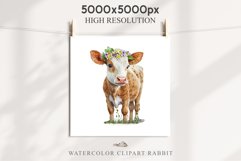 Cute Floral Baby Cow Flowers Watercolor Clipart PNG Highland Transparent t-shirt designs sublimation kids printable digital nursery wall art farm animals watercolor floral baby cow png, highland cow clipart, cow couple, farm animals clip art, sublimation