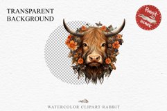 Cute Floral Baby Highland Cow Flowers Watercolor Clipart PNG Transparent t-shirt designs sublimation kids printable digital nursery wall art farm animals watercolor floral baby cow png, highland cow clipart, cow couple, farm animals clip art illustration