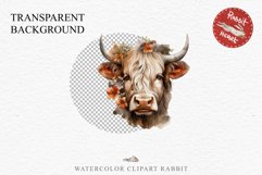 Cute Floral Baby Highland Cow Flowers Watercolor Clipart PNG Transparent t-shirt designs sublimation kids printable digital nursery wall art farm animals watercolor floral baby cow png, highland cow clipart, cow couple, farm animals clip art illustration