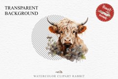 Cute Floral Baby Highland Cow Flowers Watercolor Clipart PNG Transparent t-shirt designs sublimation kids printable digital nursery wall art farm animals watercolor floral baby cow png, highland cow clipart, cow couple, farm animals clip art illustration
