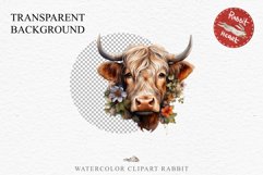 Cute Floral Baby Highland Cow Flowers Watercolor Clipart PNG Transparent t-shirt designs sublimation kids printable digital nursery wall art farm animals watercolor floral baby cow png, highland cow clipart, cow couple, farm animals clip art illustration