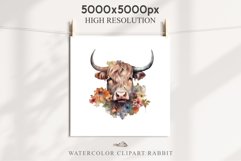 Cute Floral Baby Highland Cow Flowers Watercolor Clipart PNG Transparent t-shirt designs sublimation kids printable digital nursery wall art farm animals watercolor floral baby cow png, highland cow clipart, cow couple, farm animals clip art illustration