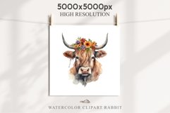 Cute Floral Baby Highland Cow Flowers Watercolor Clipart PNG Transparent t-shirt designs sublimation kids printable digital nursery wall art farm animals watercolor floral baby cow png, highland cow clipart, cow couple, farm animals clip art illustration