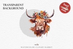 Cute Floral Baby Highland Cow Flowers Watercolor Clipart PNG Transparent t-shirt designs sublimation kids printable digital nursery wall art farm animals watercolor floral baby cow png, highland cow clipart, cow couple, farm animals clip art illustration