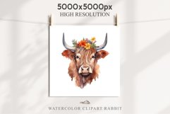 Cute Floral Baby Highland Cow Flowers Watercolor Clipart PNG Transparent t-shirt designs sublimation kids printable digital nursery wall art farm animals watercolor floral baby cow png, highland cow clipart, cow couple, farm animals clip art illustration