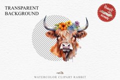 Cute Floral Baby Highland Cow Flowers Watercolor Clipart PNG Transparent t-shirt designs sublimation kids printable digital nursery wall art farm animals watercolor floral baby cow png, highland cow clipart, cow couple, farm animals clip art illustration