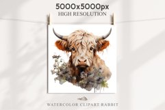 Cute Floral Baby Highland Cow Flowers Watercolor Clipart PNG Transparent t-shirt designs sublimation kids printable digital nursery wall art farm animals watercolor floral baby cow png, highland cow clipart, cow couple, farm animals clip art illustration