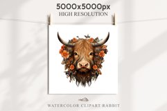 Cute Floral Baby Highland Cow Flowers Watercolor Clipart PNG Transparent t-shirt designs sublimation kids printable digital nursery wall art farm animals watercolor floral baby cow png, highland cow clipart, cow couple, farm animals clip art illustration