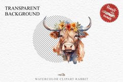 Cute Floral Baby Highland Cow Flowers Watercolor Clipart PNG Transparent t-shirt designs sublimation kids printable digital nursery wall art farm animals watercolor floral baby cow png, highland cow clipart, cow couple, farm animals clip art illustration