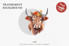 Cute Floral Baby Highland Cow Flowers Watercolor Clipart PNG Transparent t-shirt designs sublimation kids printable digital nursery wall art farm animals watercolor floral baby cow png, highland cow clipart, cow couple, farm animals clip art illustration