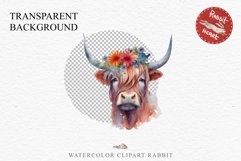 Cute Floral Baby Highland Cow Flowers Watercolor Clipart PNG Transparent t-shirt designs sublimation kids printable digital nursery wall art farm animals watercolor floral baby cow png, highland cow clipart, cow couple, farm animals clip art illustration