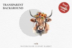 Cute Floral Baby Highland Cow Flowers Watercolor Clipart PNG Transparent t-shirt designs sublimation kids printable digital nursery wall art farm animals watercolor floral baby cow png, highland cow clipart, cow couple, farm animals clip art illustration