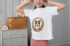 Cute Floral Fall Dog Head PNG Clipart Bundle Product Image 4