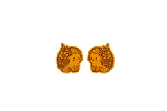 Cute Wild Hedgehog Studs Earrings, Laser Cut Template SVG Product Image 2