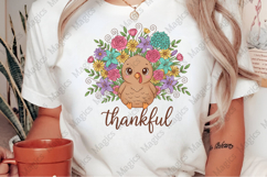 Cute Floral Turkey Png Product Image 2