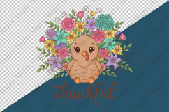 Cute Floral Turkey Png Product Image 4