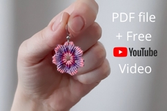 Micro Macrame Cute Flower Earrings YouTube Transcript Product Image 1