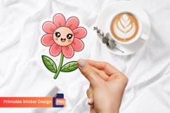 Cute Flower Sticker, Cute Botanical Sticker, Floral sticker Product Image 1