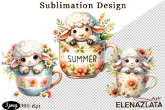 Cute flowers dog animals in a cup for Mother&#039;s Day, clipart Product Image 1