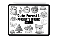 Cute Forest Procreate Stamps - Procreate Brushes