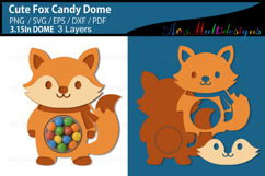 cute fox candy dome holder Product Image 1