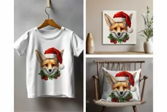 Cute fox Christmas Animals clipart PNG for Sublimation Product Image 3