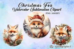 Cute Fox Clipart, Fox PNG, Woodland Animal, Fox Illustration, Baby Shower Decor, Nursery Art, Digital Download, Watercolor Fox
